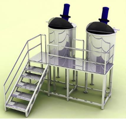 Thiết kế <br>sản xuất lắp đặt thiết bị, bồn khuấy hóa chất