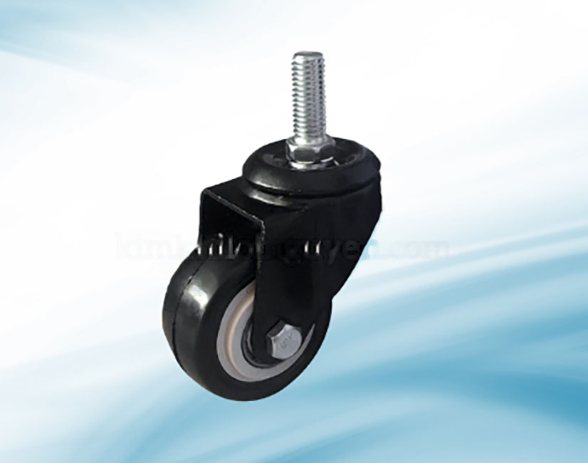 DT5.CVQ : Bánh PVC đen trắng 5 cm cọc vít quay