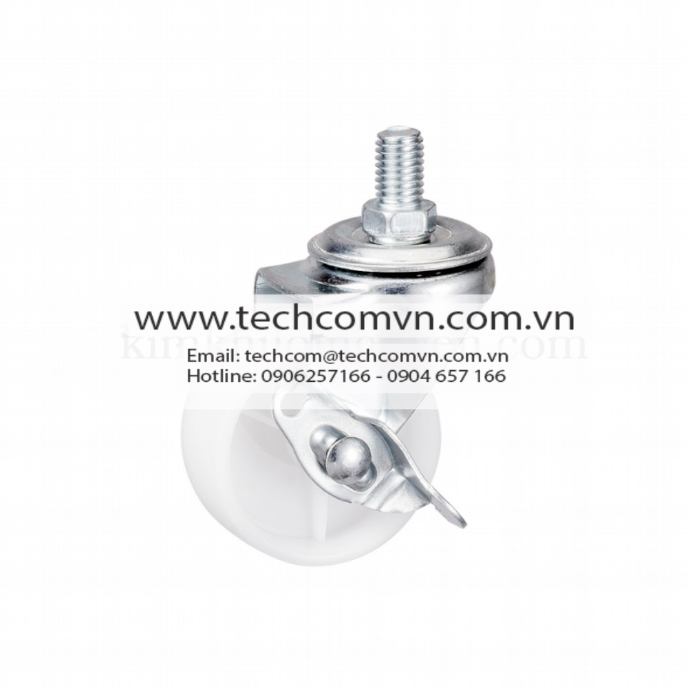 Bánh xe PP trắng 1.5″(40) cọc vít
