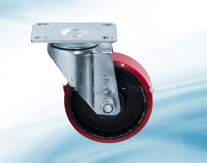 PUTN100.Q : Bánh PU cốt sắt tải nhẹ 10 cm quay