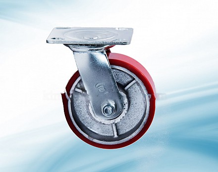 PUTG200.Q : Bánh Pu cốt sắt tải nặng 20 cm quay