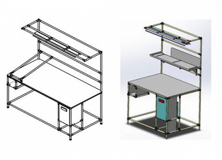 B 01: BÀN ỔNG THÉP BỌC NHỰA