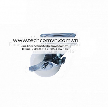 Bánh xe PP trắng 50, mặt bích